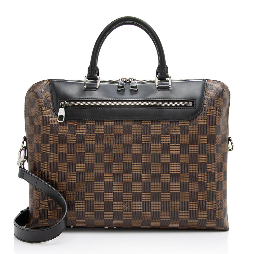 Louis Vuitton Damier Ebene Porte Documents Jour Bag (SHF-fTyCek)