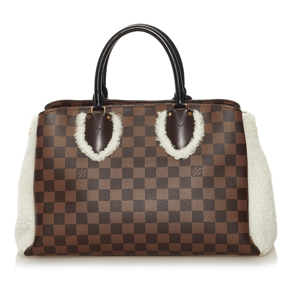 Louis Vuitton Damier Ebene Shearling Normandy (SHG-36551)