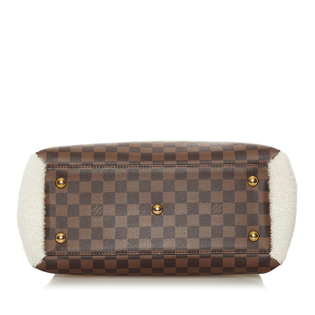 Louis Vuitton Damier Ebene Shearling Normandy (SHG-36551)