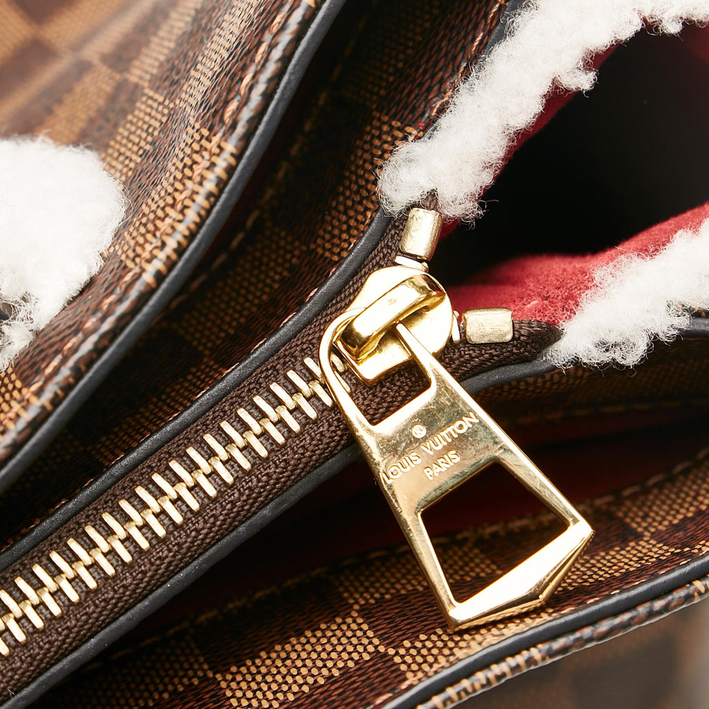 Louis Vuitton Damier Ebene Shearling Normandy (SHG-36551)