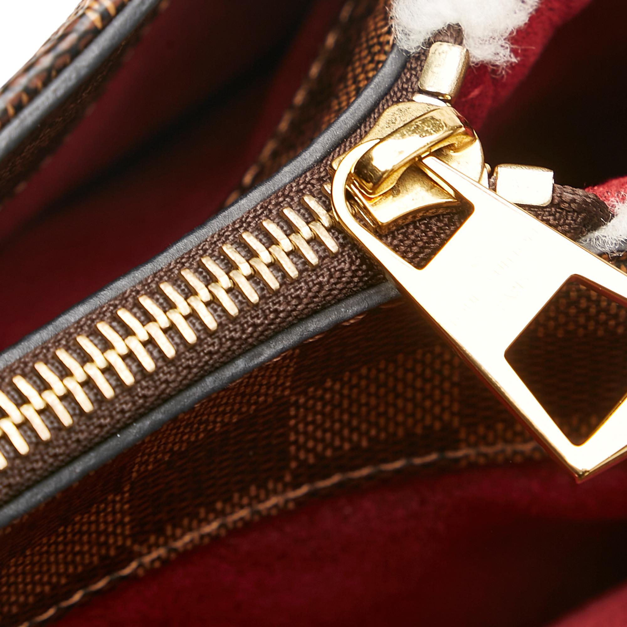 Louis Vuitton Damier Ebene Shearling Normandy (SHG-36551)