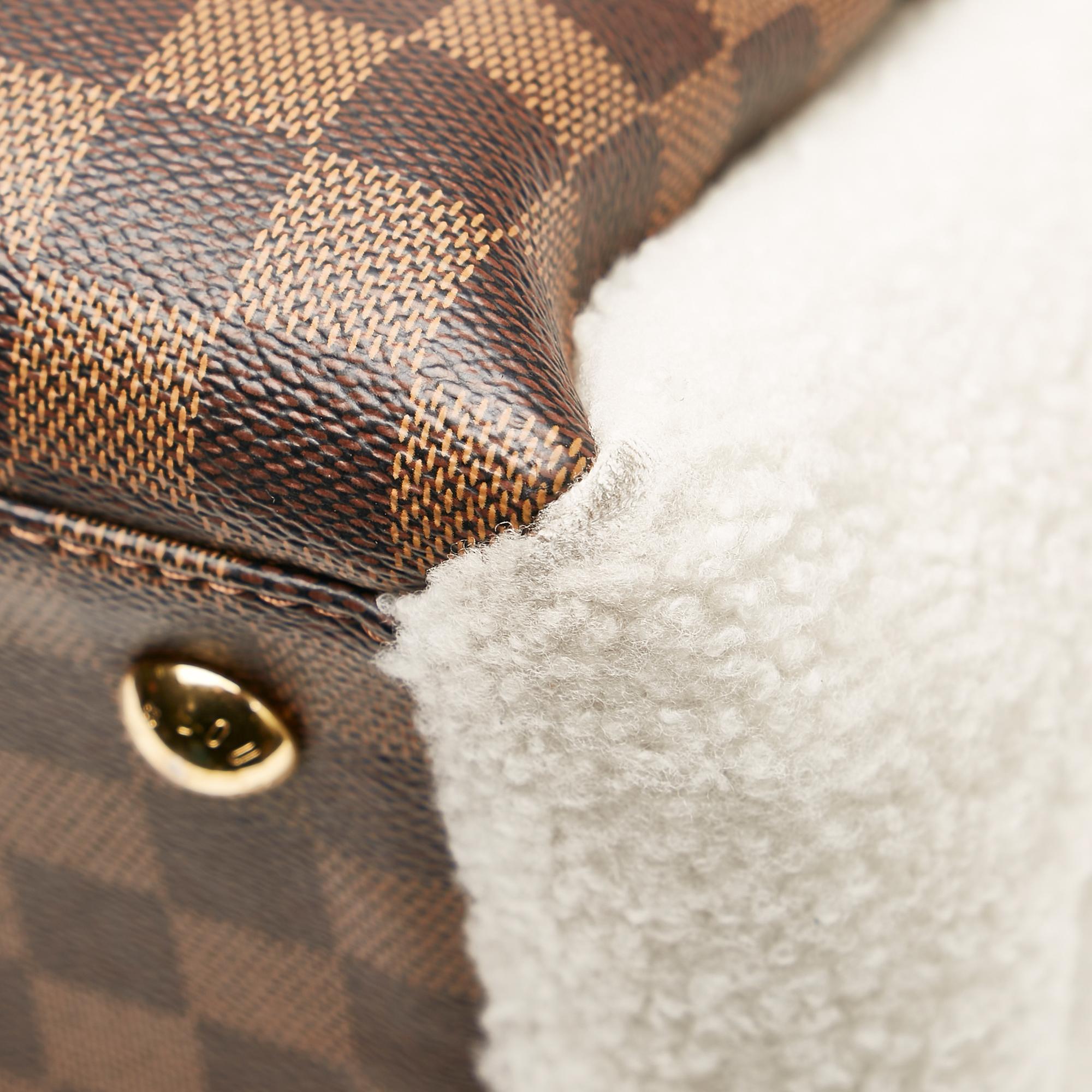 Louis Vuitton Damier Ebene Shearling Normandy (SHG-36551)