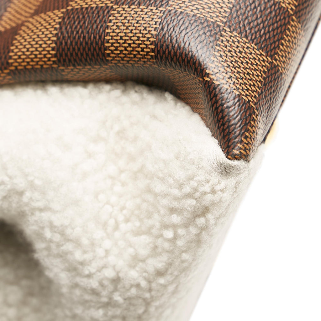 Louis Vuitton Damier Ebene Shearling Normandy (SHG-36551)