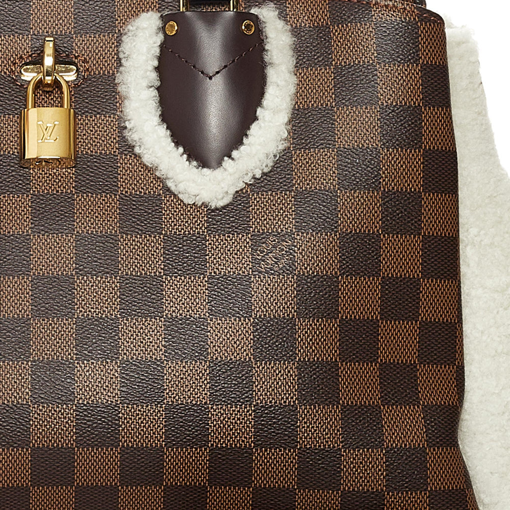 Louis Vuitton Damier Ebene Shearling Normandy (SHG-36551)