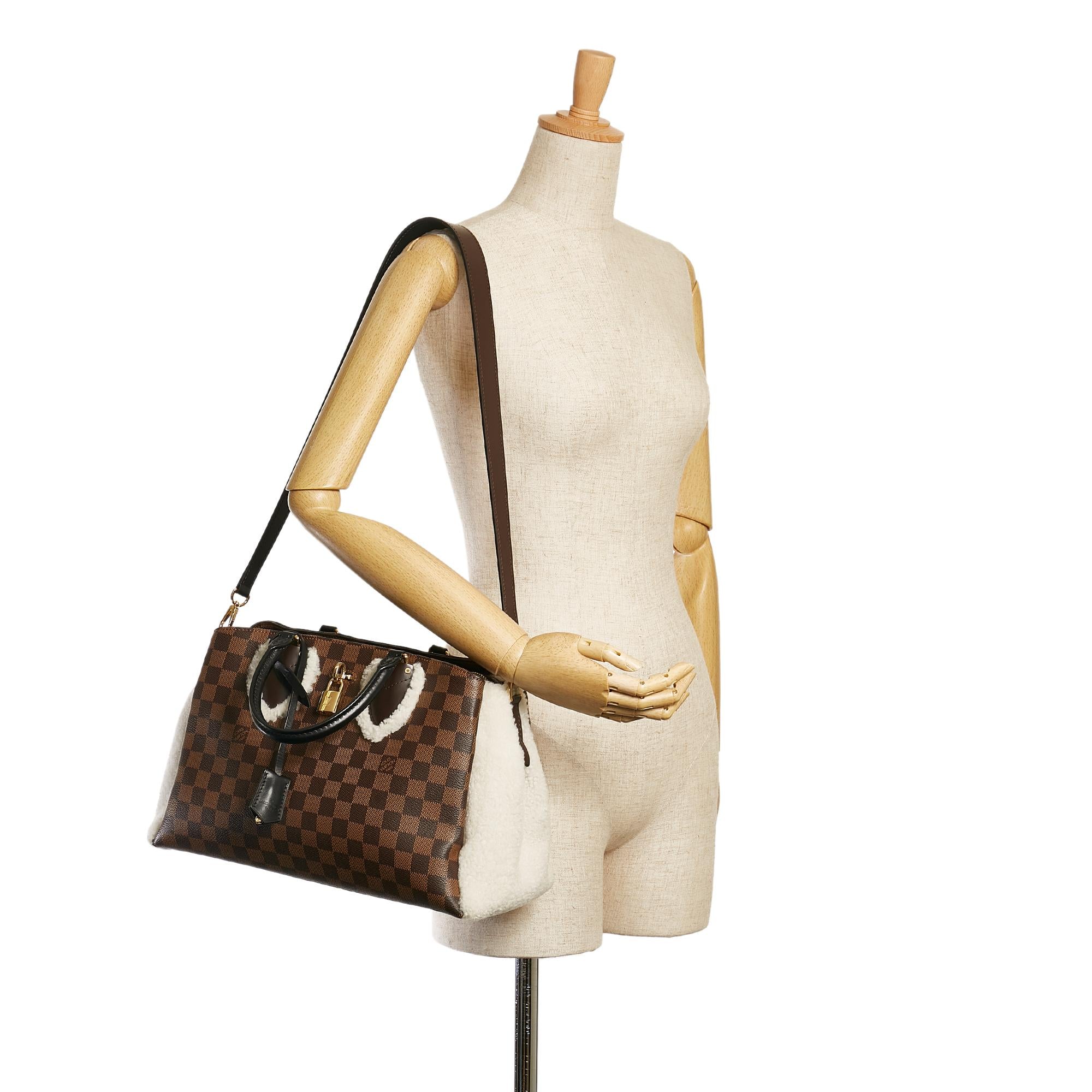 Louis Vuitton Damier Ebene Shearling Normandy (SHG-36551)