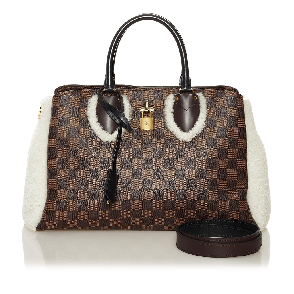 Louis Vuitton Damier Ebene Shearling Normandy (SHG-36551)