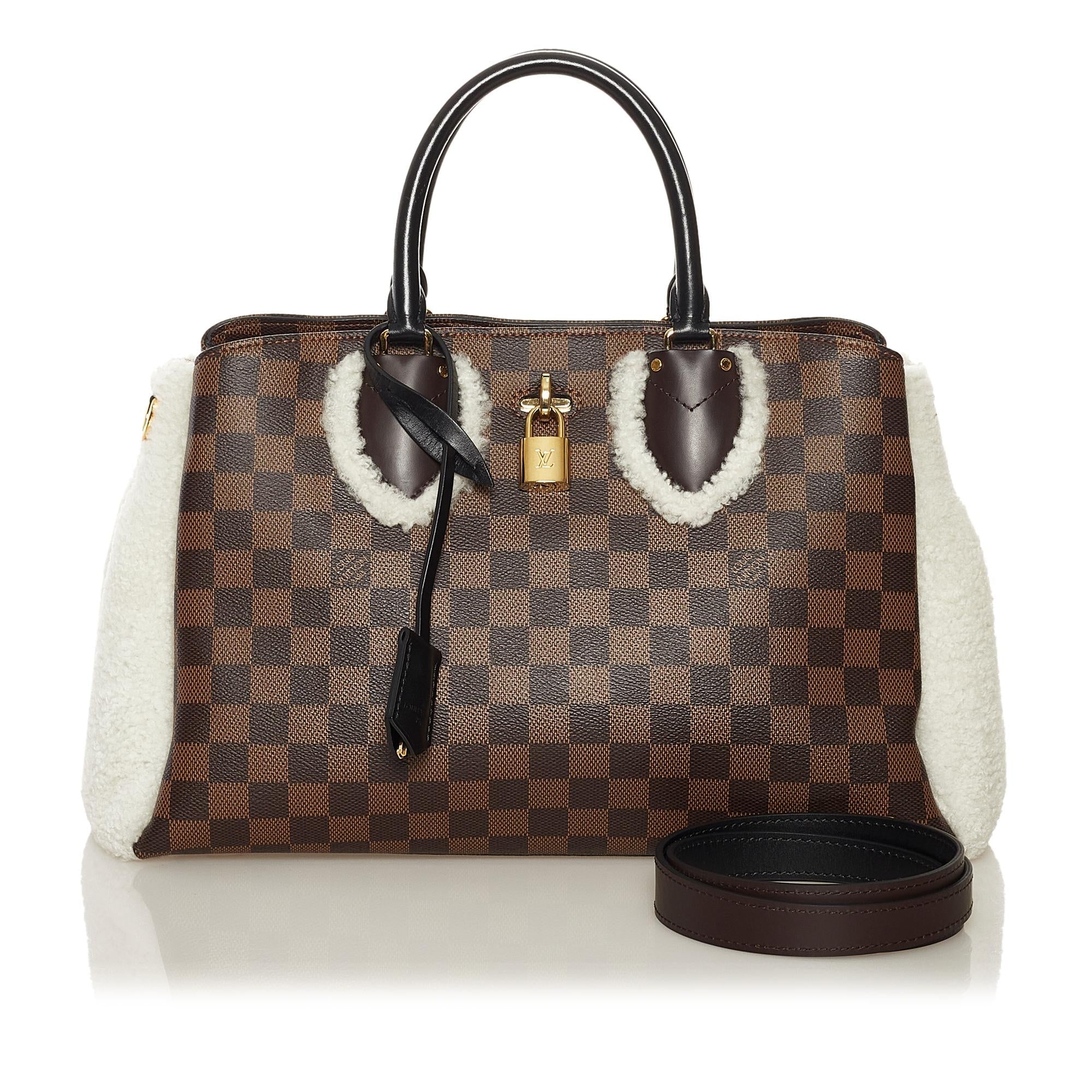 Louis Vuitton Damier Ebene Shearling Normandy (SHG-36551)