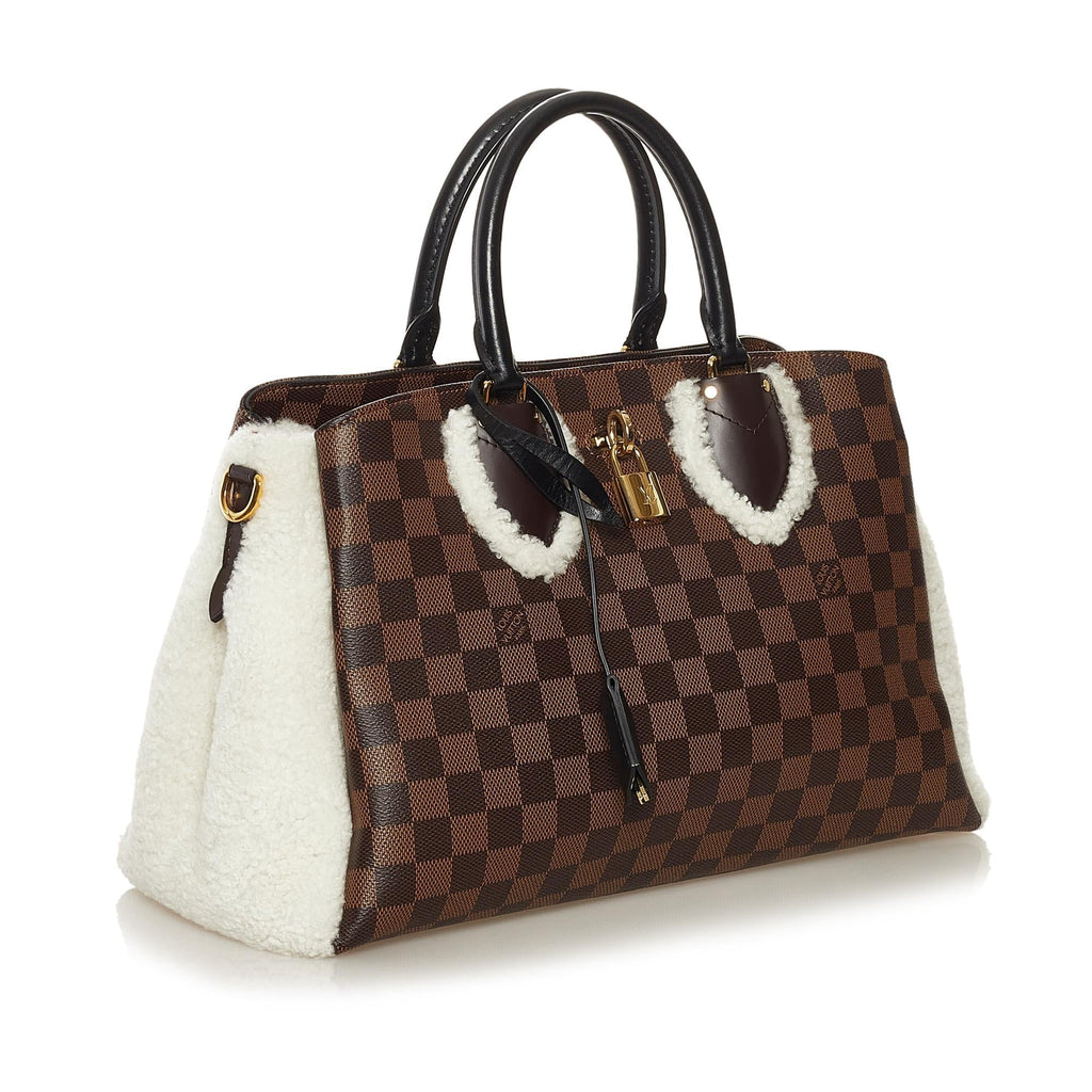 Louis Vuitton Damier Ebene Shearling Normandy (SHG-36551)