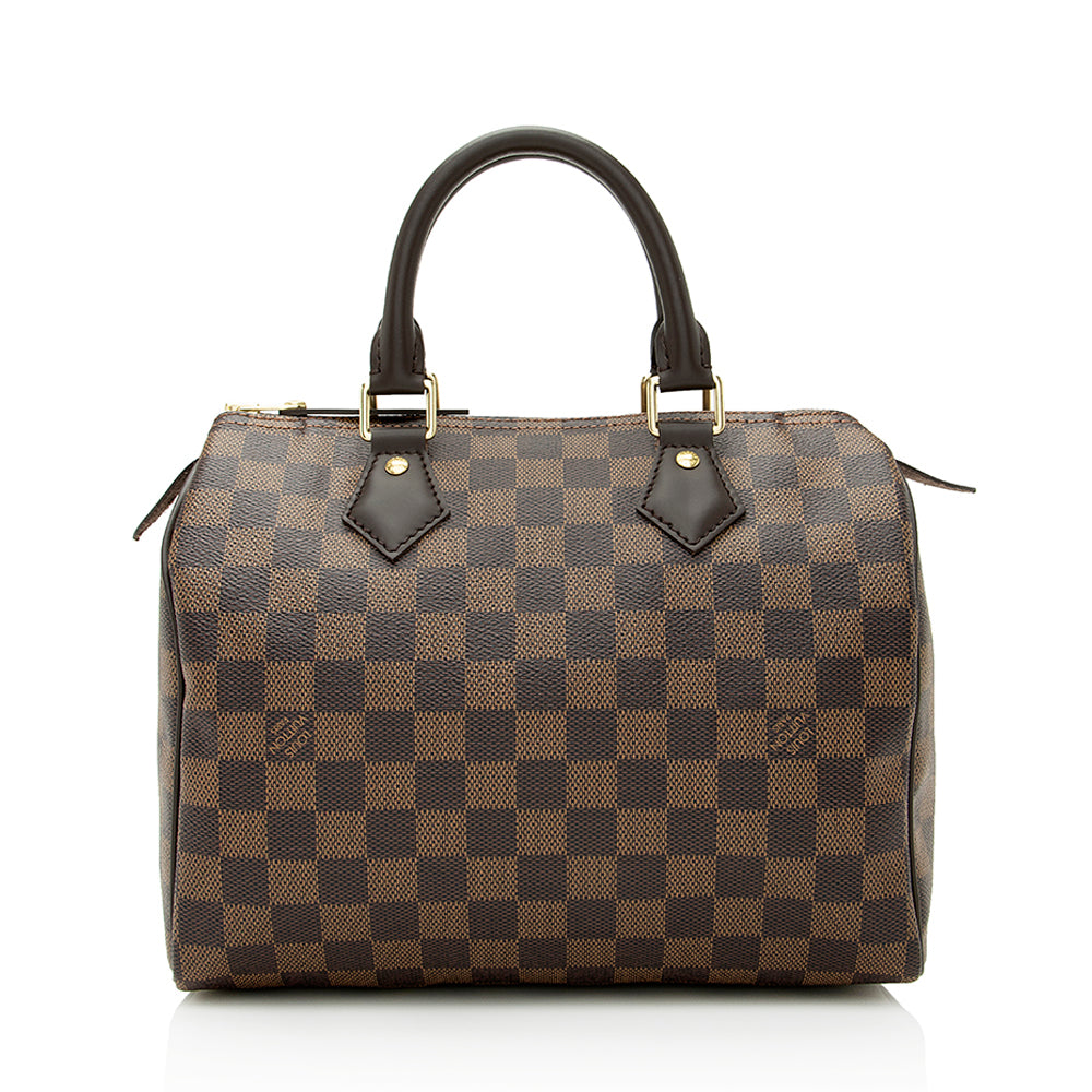 Louis Vuitton Damier Ebene Speedy 25 Satchel (SHF-21684)