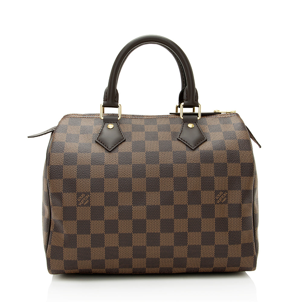 Louis Vuitton Damier Ebene Speedy 25 Satchel (SHF-21684)