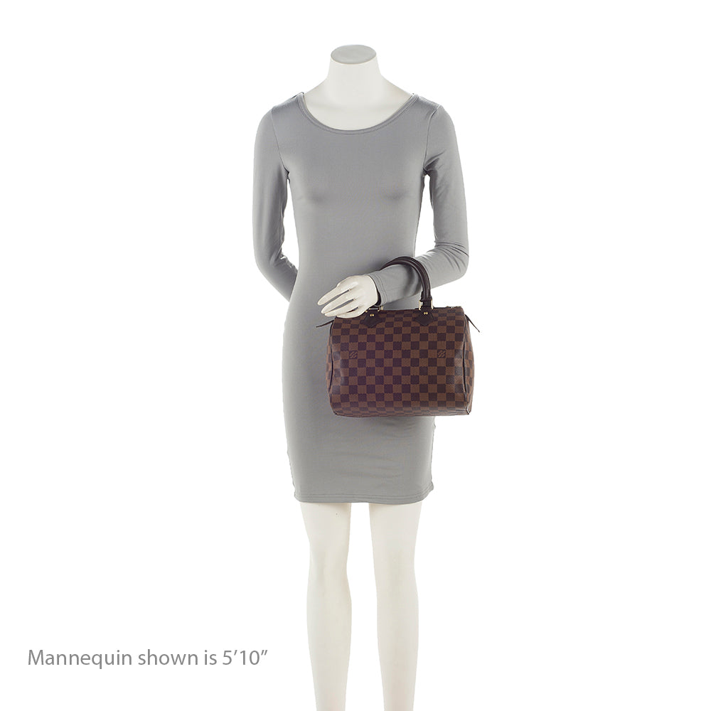 Louis Vuitton Damier Ebene Speedy 25 Satchel (SHF-21684)