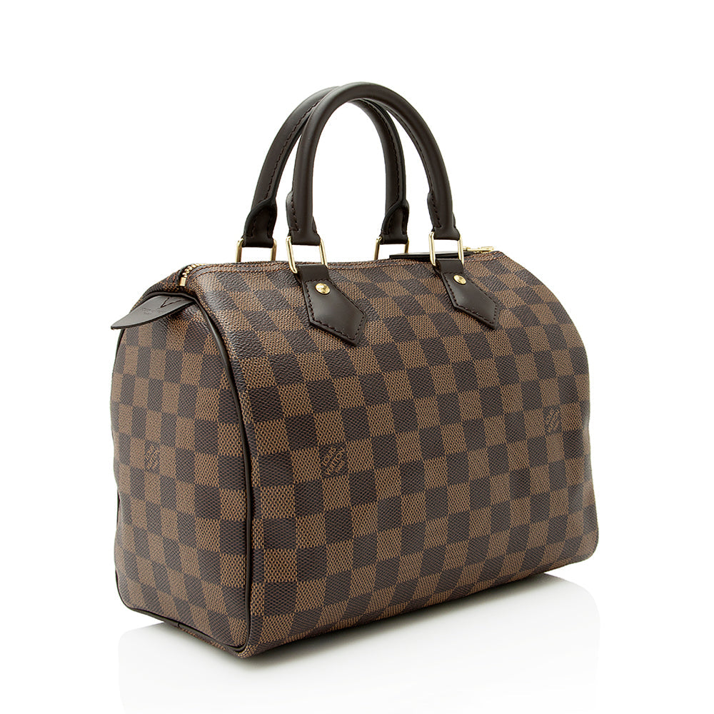 Louis Vuitton Damier Ebene Speedy 25 Satchel (SHF-21684)