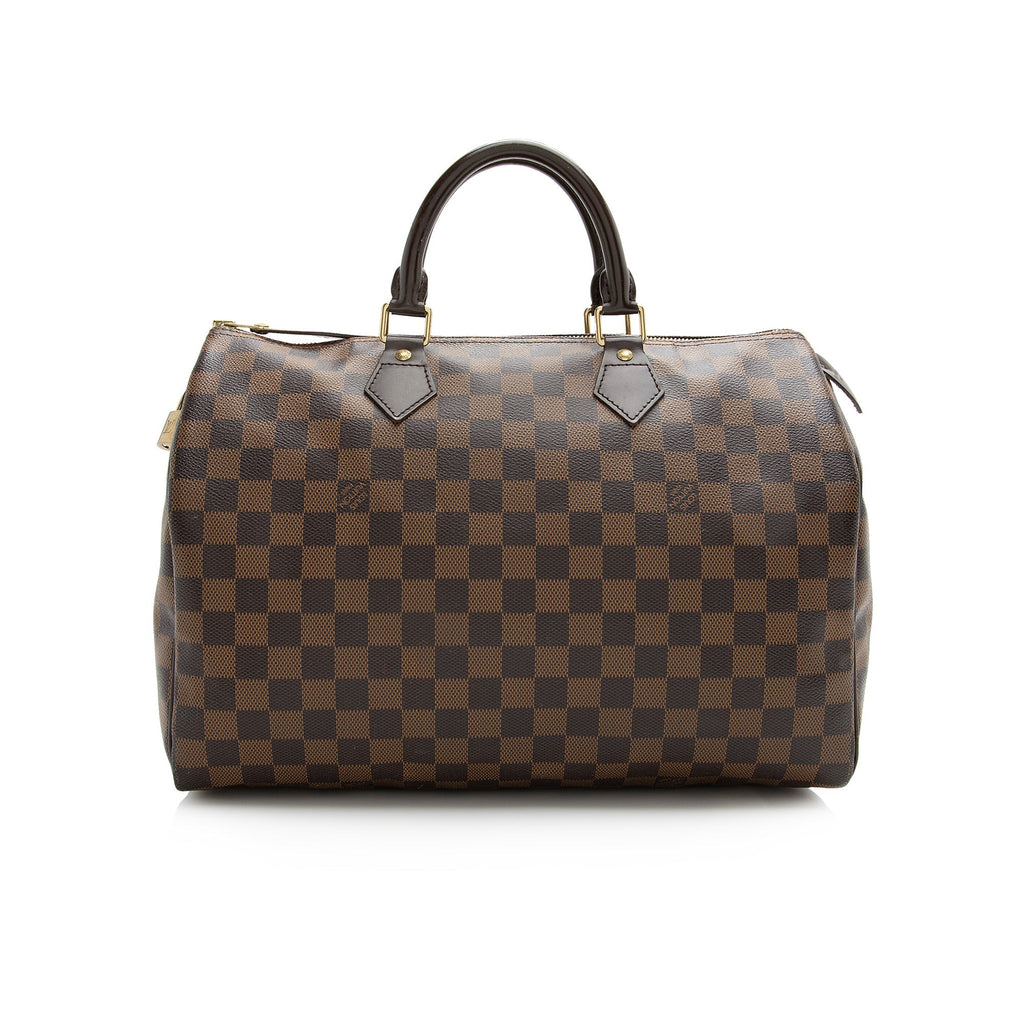 Louis Vuitton Damier Ebene Speedy 35 Satchel (SHF-22618)