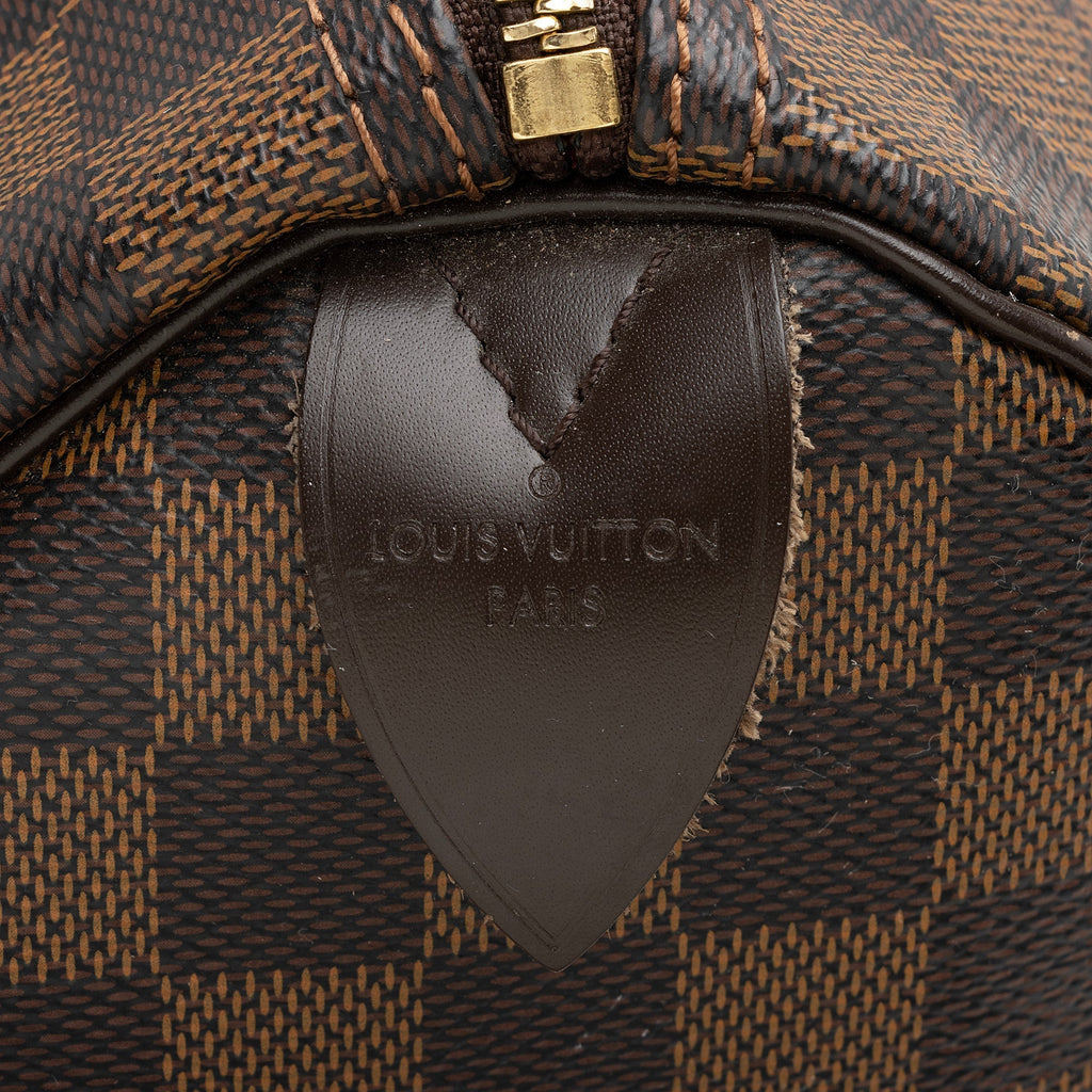 Louis Vuitton Damier Ebene Speedy 35 Satchel (SHF-22618)