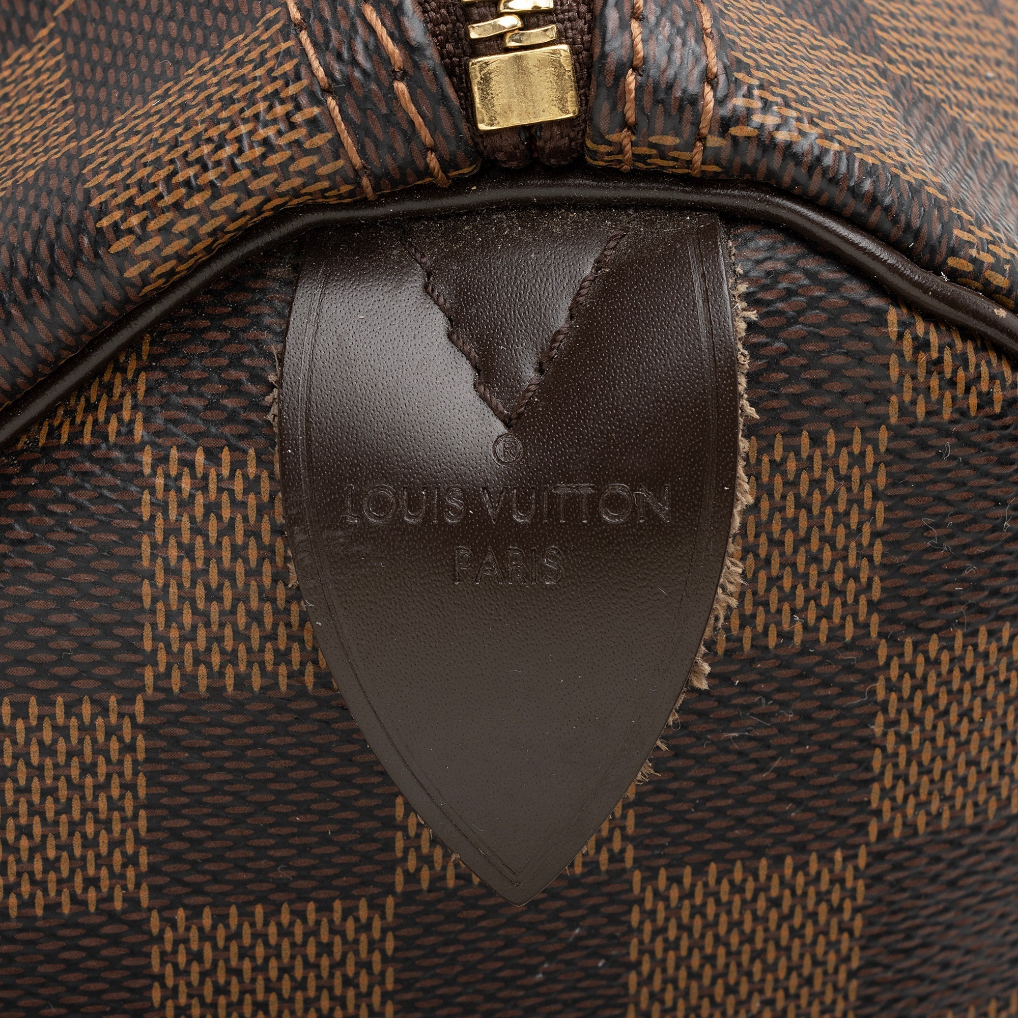 Louis Vuitton Damier Ebene Speedy 35 Satchel (SHF-22618)
