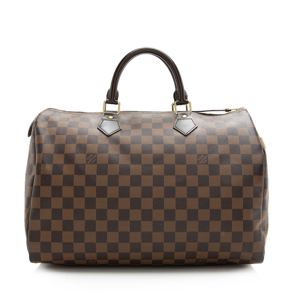 Louis Vuitton Damier Ebene Speedy 35 Satchel (SHF-22618)