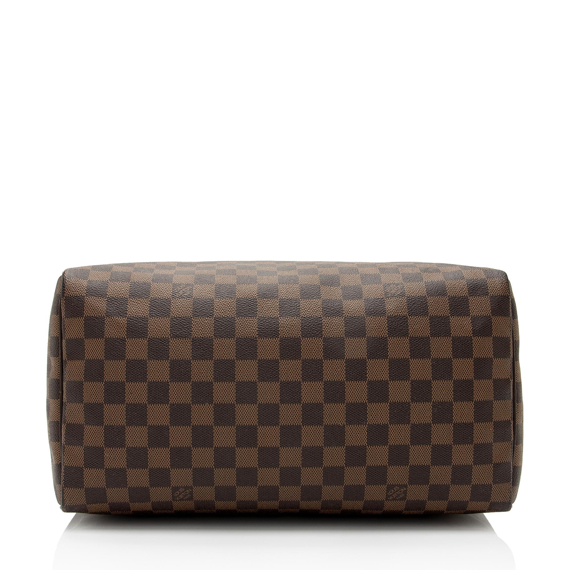 Louis Vuitton Damier Ebene Speedy 35 Satchel (SHF-ornY4j)