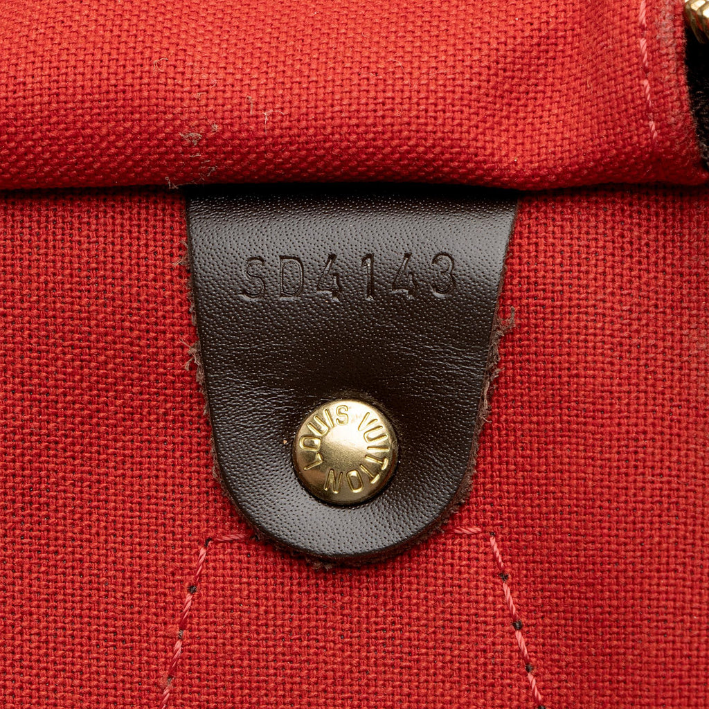 Louis Vuitton Damier Ebene Speedy 35 Satchel (SHF-ornY4j)