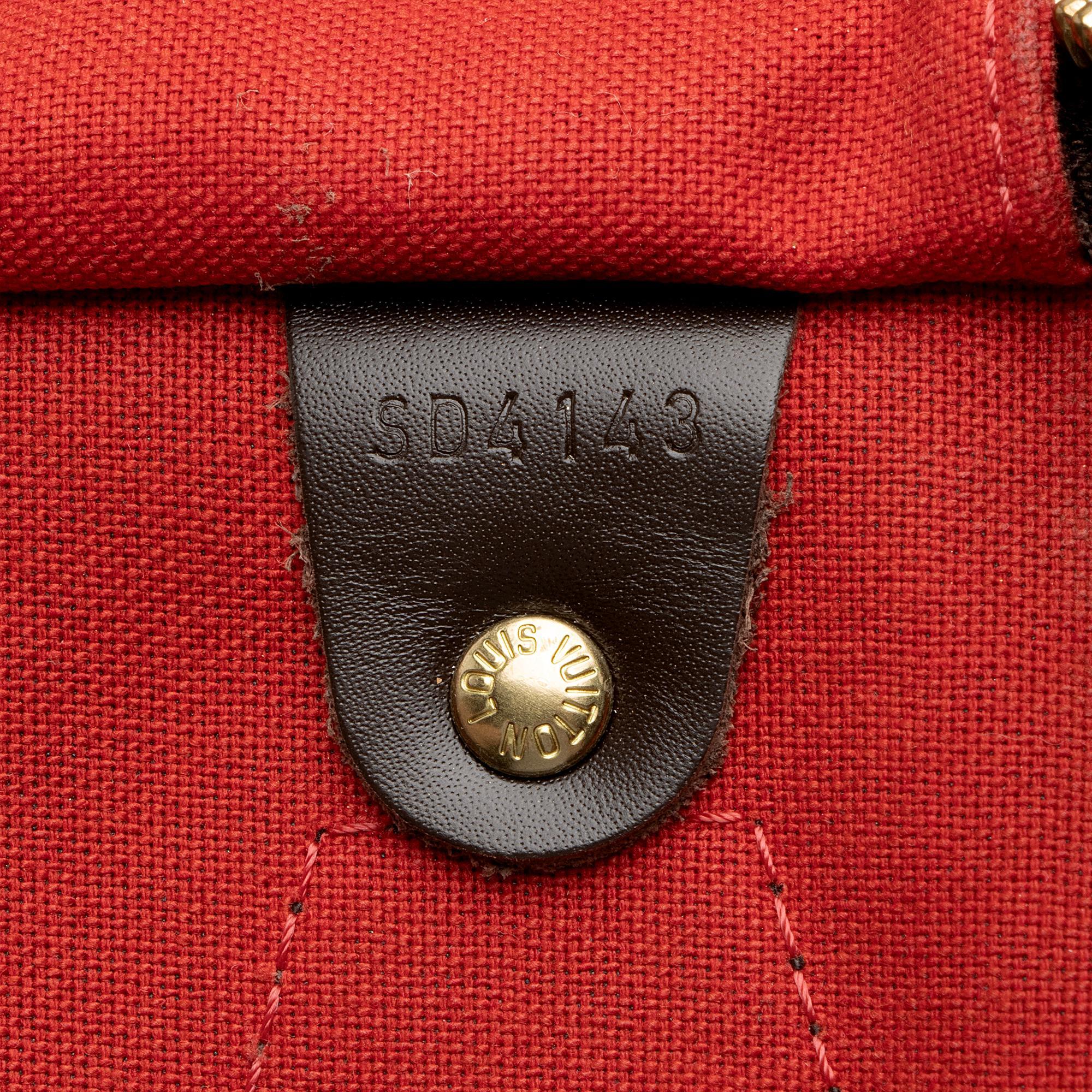 Louis Vuitton Damier Ebene Speedy 35 Satchel (SHF-ornY4j)
