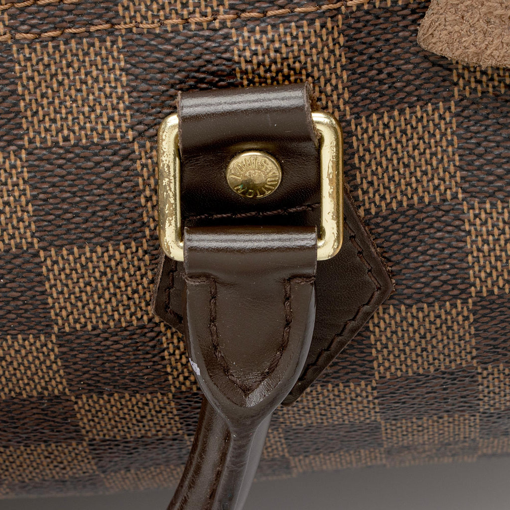 Louis Vuitton Damier Ebene Speedy 35 Satchel (SHF-ornY4j)