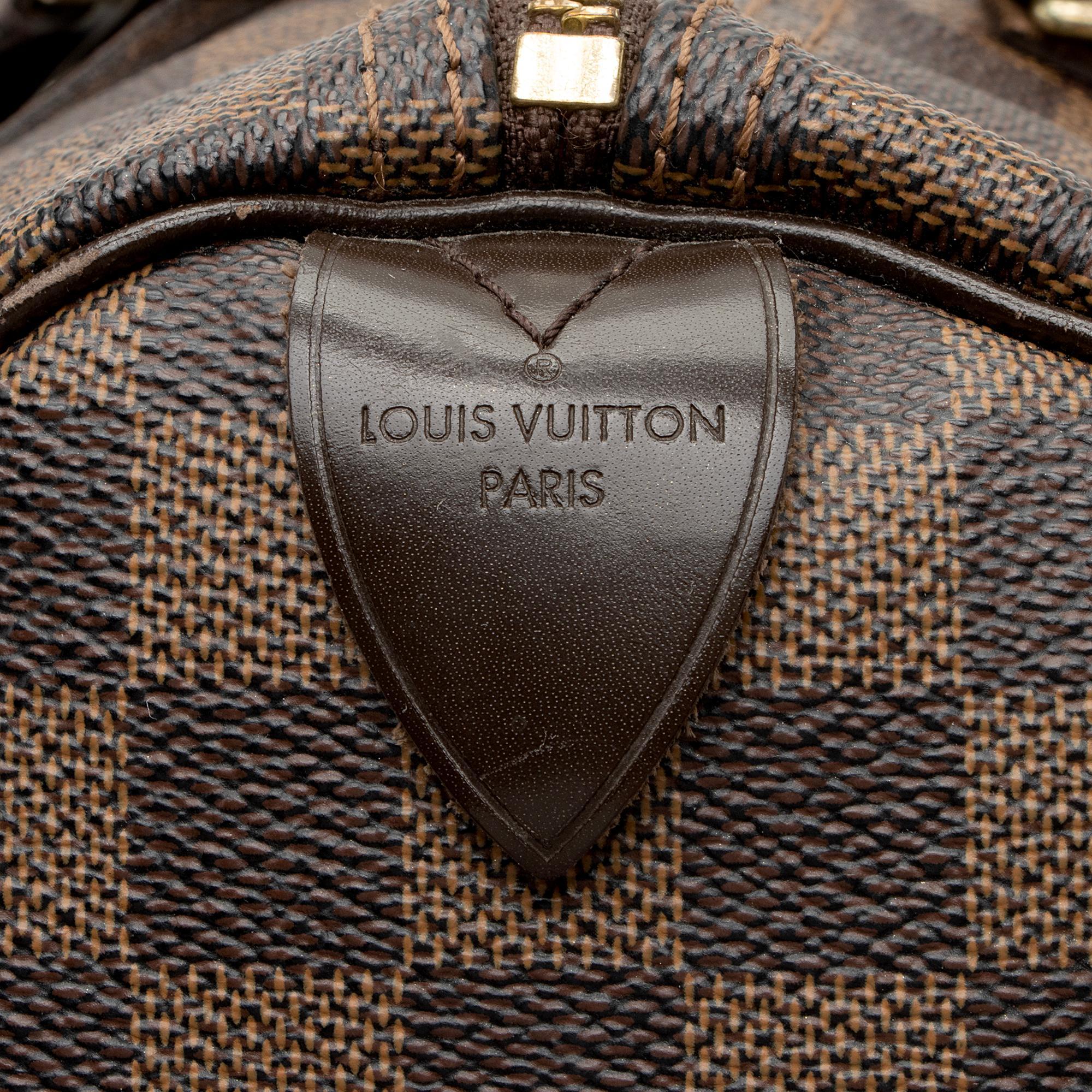 Louis Vuitton Damier Ebene Speedy 35 Satchel (SHF-ornY4j)