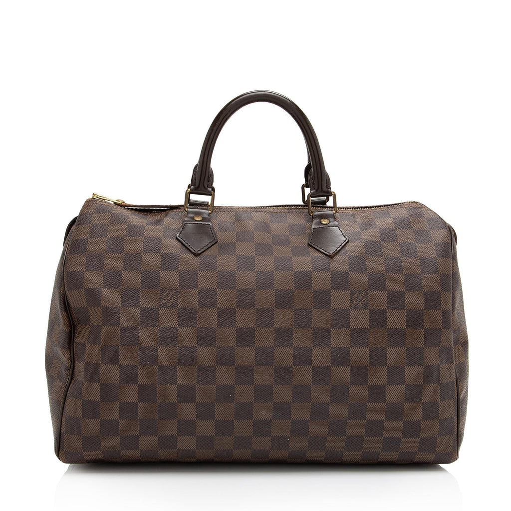 Louis Vuitton Damier Ebene Speedy 35 Satchel (SHF-Jmeppd)