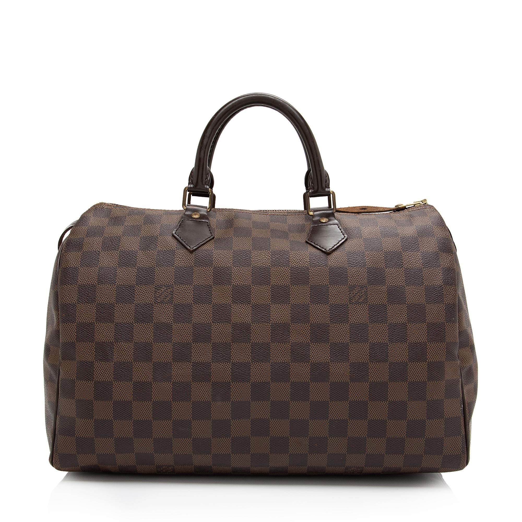 Louis Vuitton Damier Ebene Speedy 35 Satchel (SHF-Jmeppd)