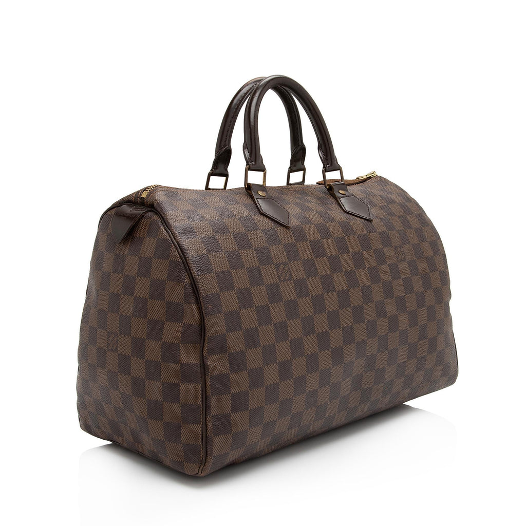 Louis Vuitton Damier Ebene Speedy 35 Satchel (SHF-Jmeppd)