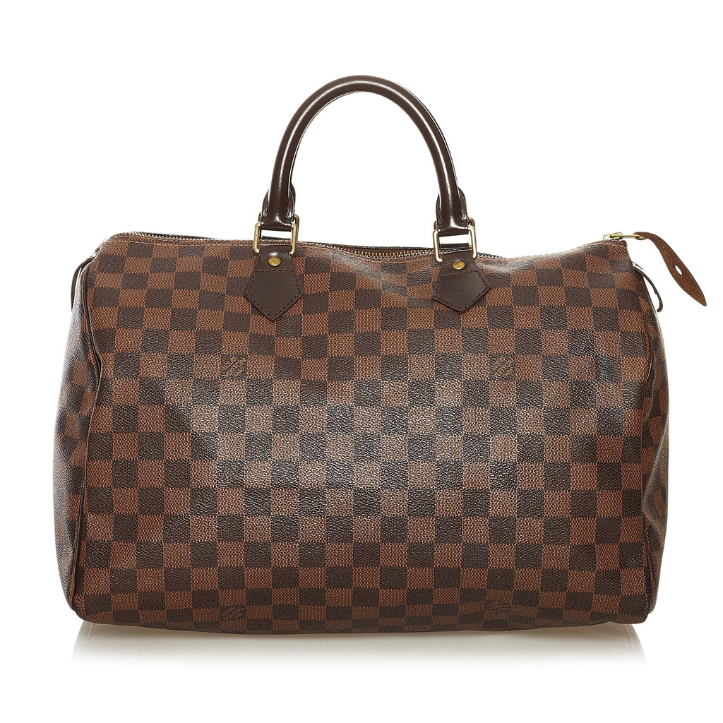 Louis Vuitton Damier Ebene Speedy 35 (SHG-35701)