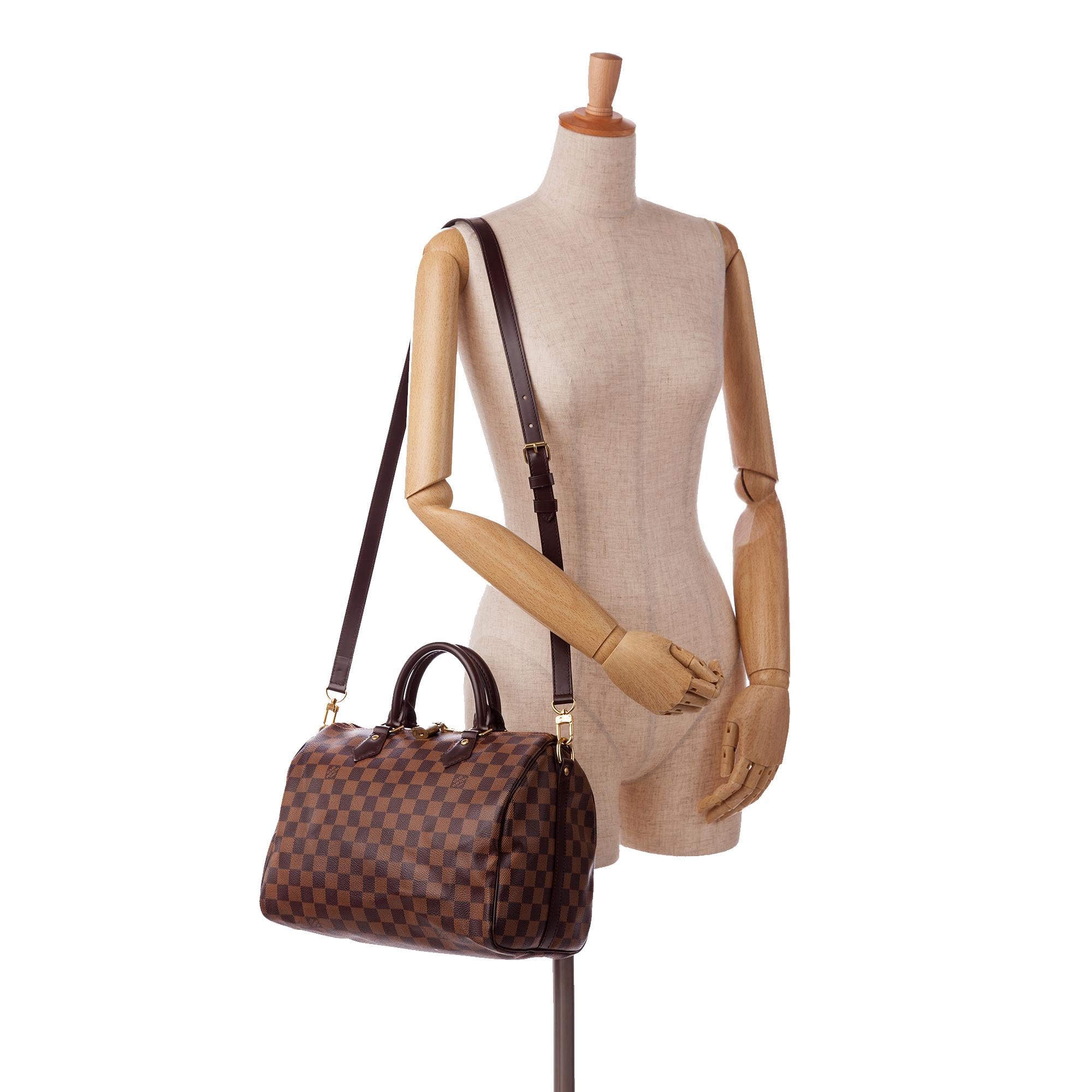Louis Vuitton Damier Ebene Speedy Bandouliere 30 (SHG-qpvxqm)