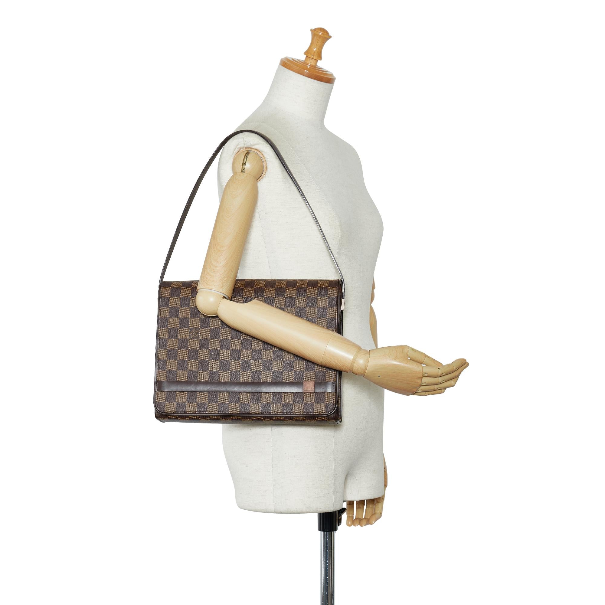 Louis Vuitton Damier Ebene Tribeca Carre (SHG-0I5RII)