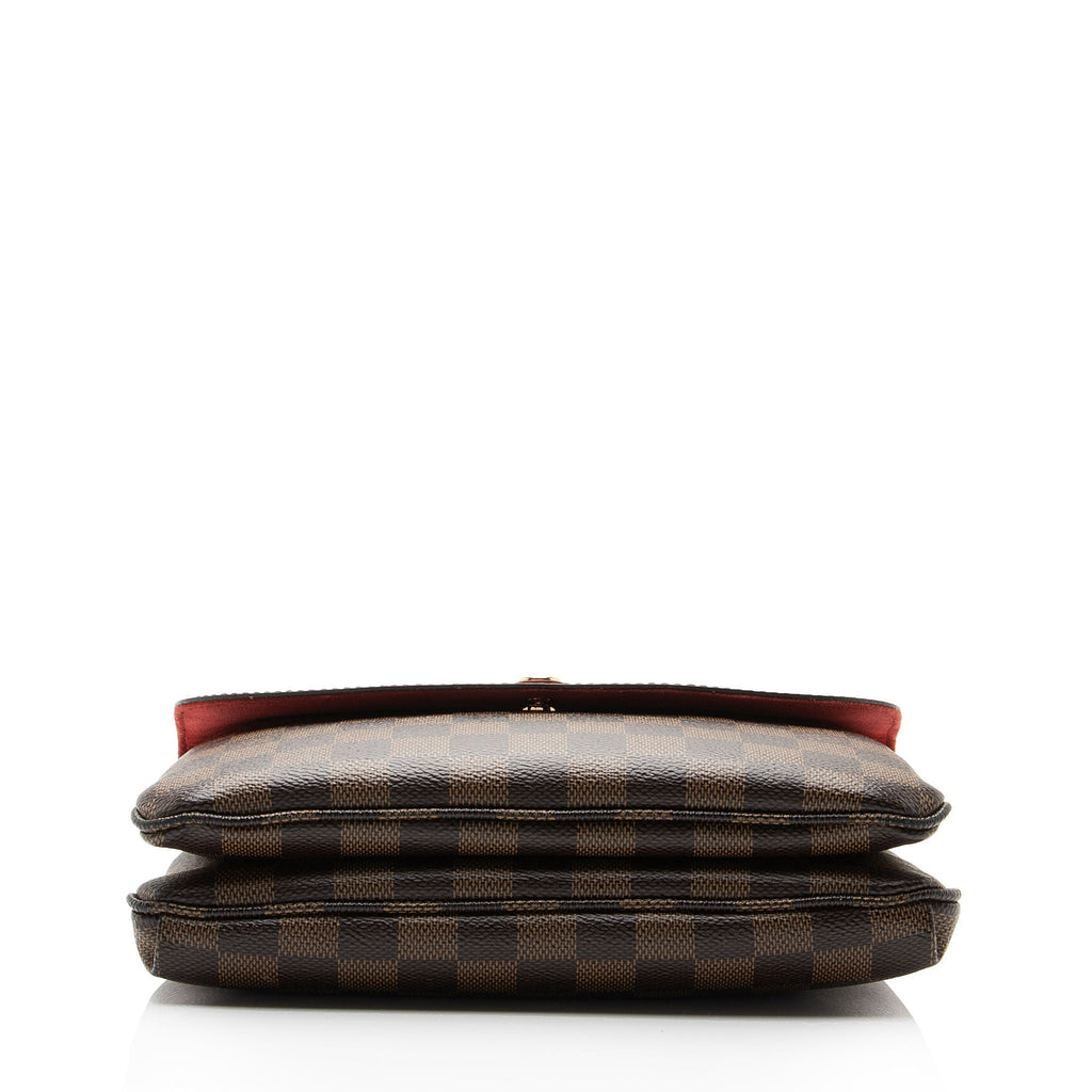 Louis Vuitton Damier Ebene Twice Shoulder Bag (SHF-zW9Acm)