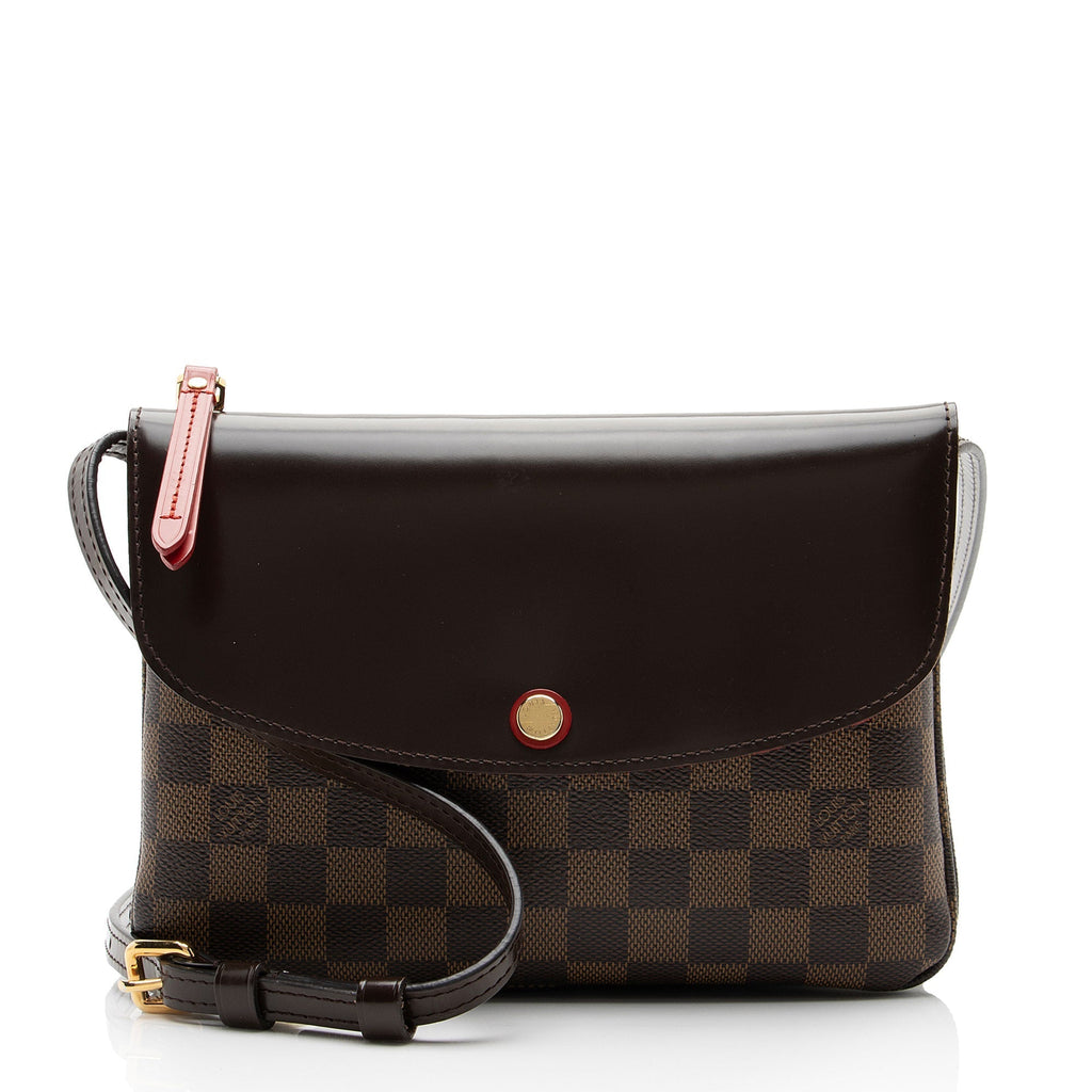 Louis Vuitton Damier Ebene Twice Shoulder Bag (SHF-zW9Acm)
