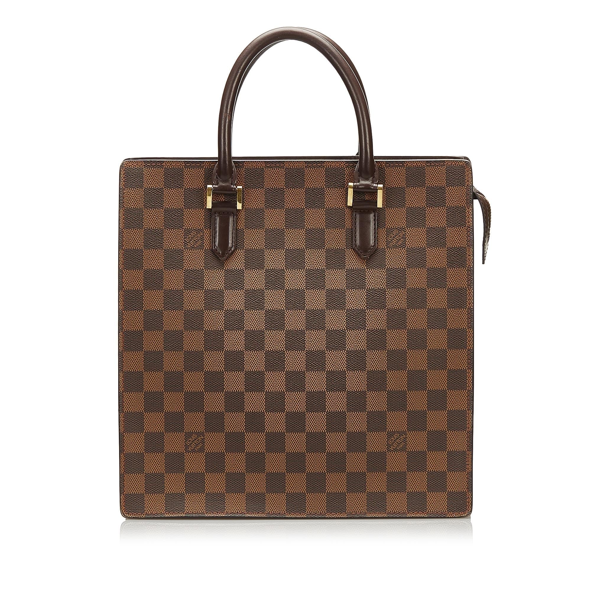 Louis Vuitton Damier Ebene Venice Sac Plat (SHG-36001)