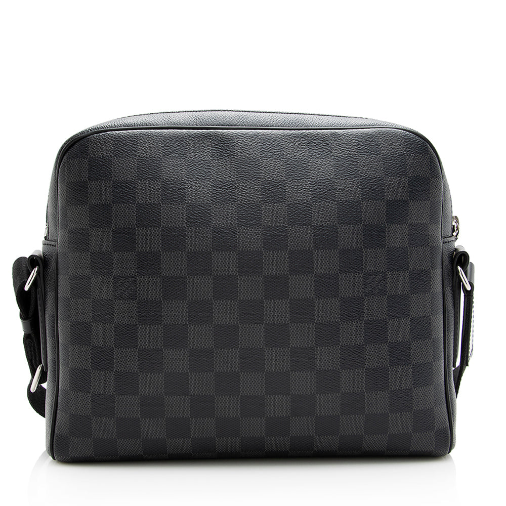 Louis Vuitton Damier Graphite Dayton Reporter MM Messenger Bag (SHF-20062)