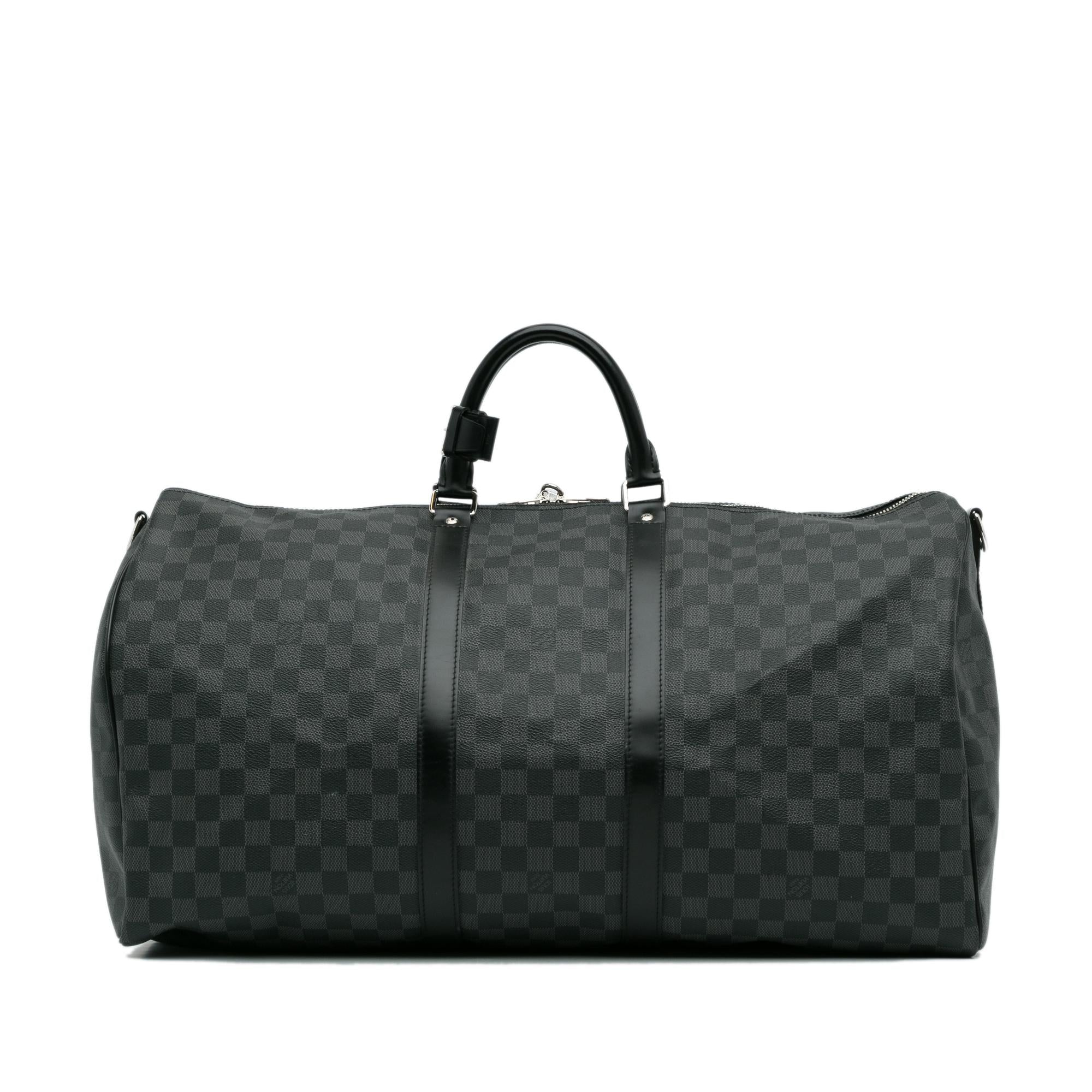 Louis Vuitton Damier Graphite Keepall Bandouliere 55 (SHG-xrkvxr)