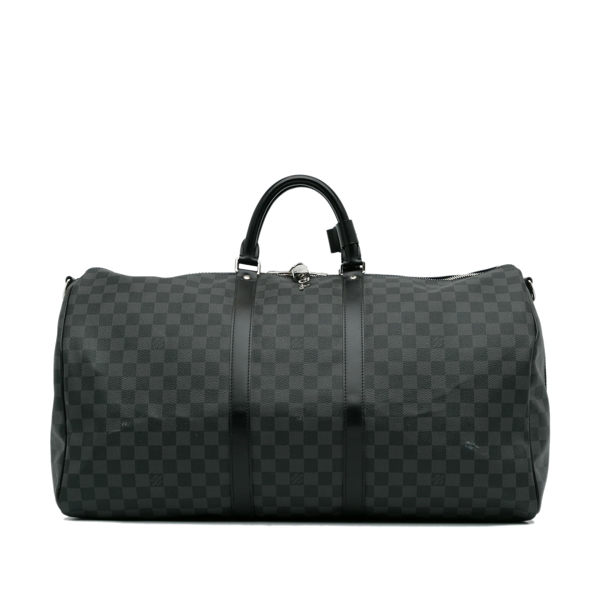 Louis Vuitton Damier Graphite Keepall Bandouliere 55 (SHG-xrkvxr)