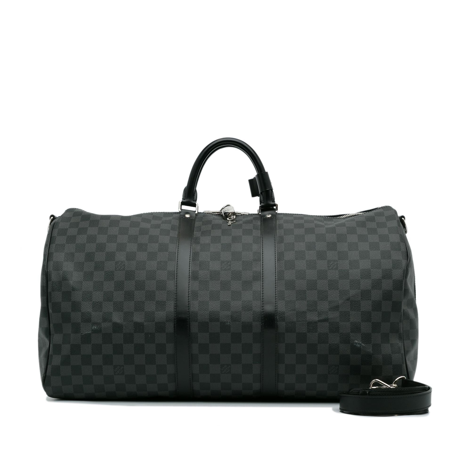 Louis Vuitton Damier Graphite Keepall Bandouliere 55 (SHG-xrkvxr)