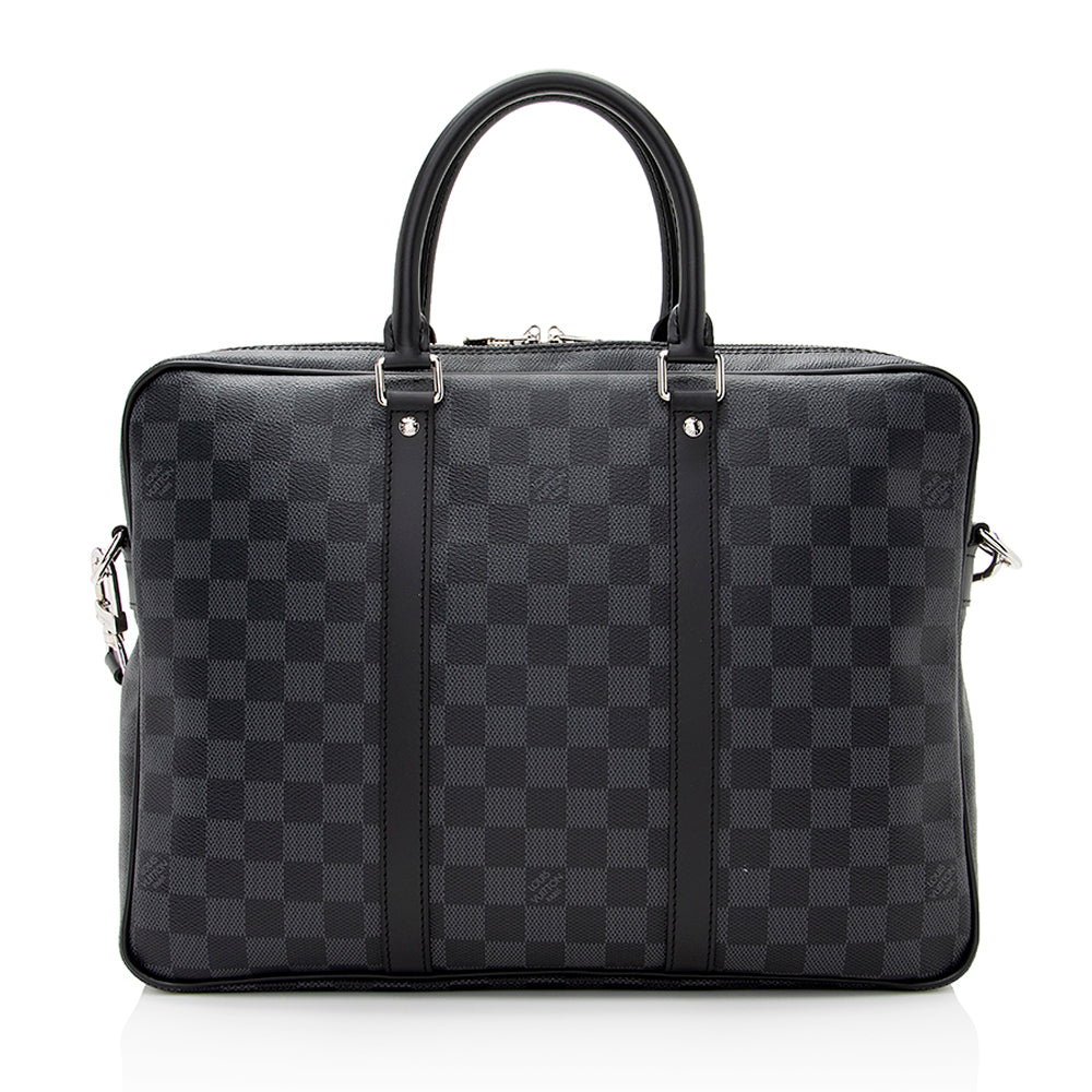 Louis Vuitton Damier Graphite Porte-Documents Voyage PM Messenger Bag (SHF-21192)