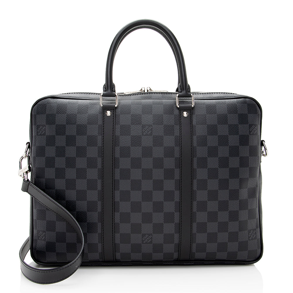 Louis Vuitton Damier Graphite Porte-Documents Voyage PM Messenger Bag (SHF-21192)