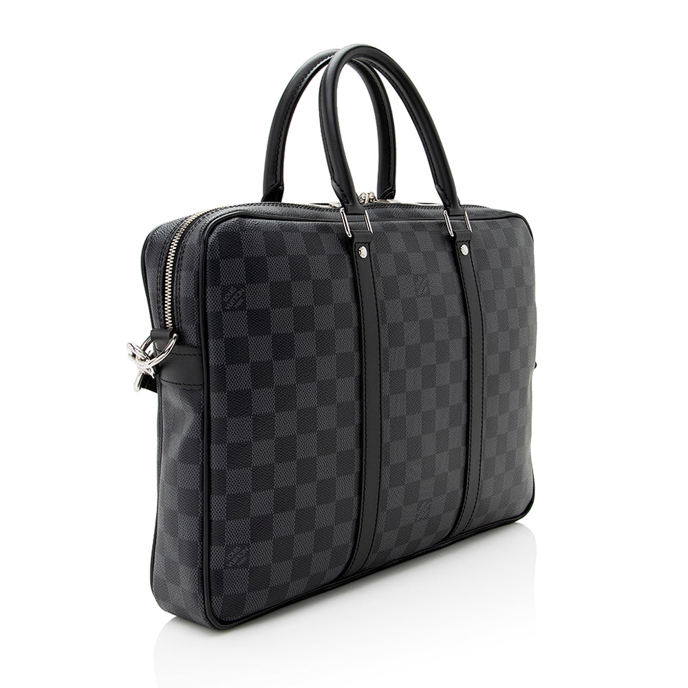 Louis Vuitton Damier Graphite Porte-Documents Voyage PM Messenger Bag (SHF-21192)