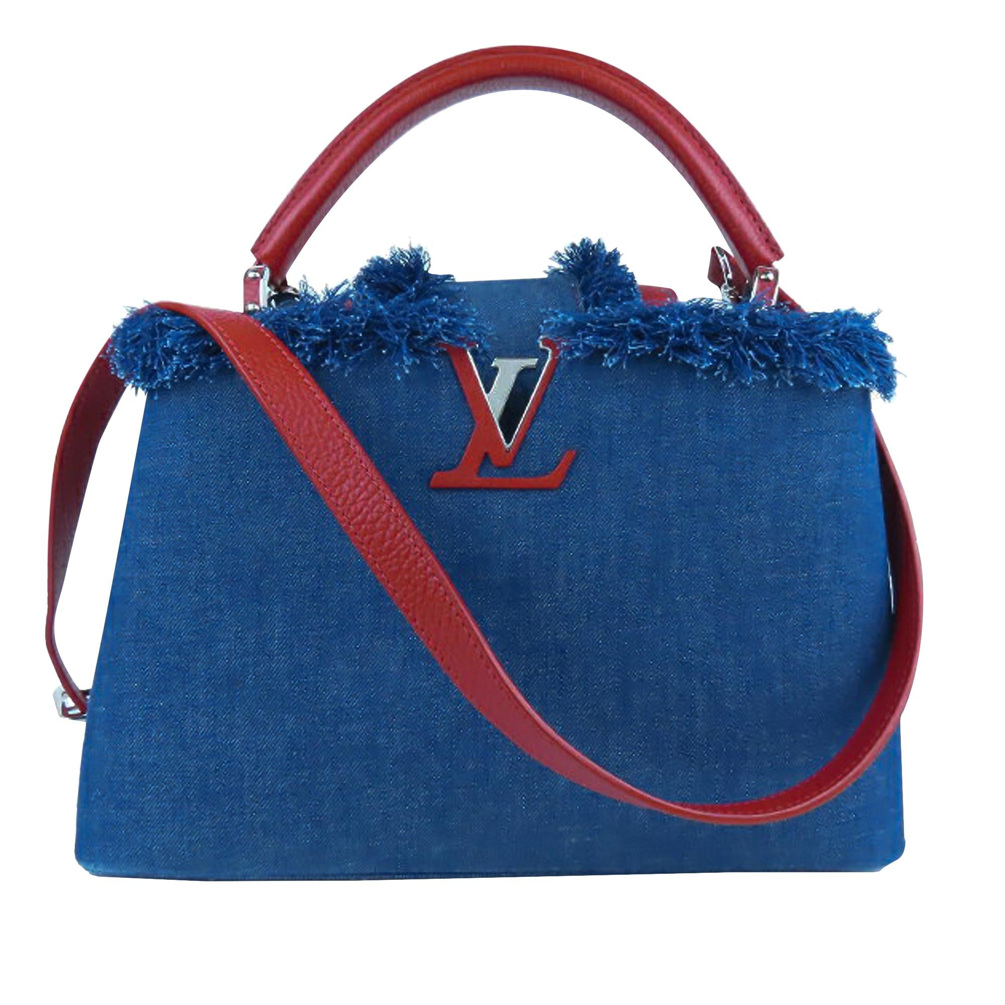 Louis Vuitton Denim Capucines PM (SHG-nC7anU)