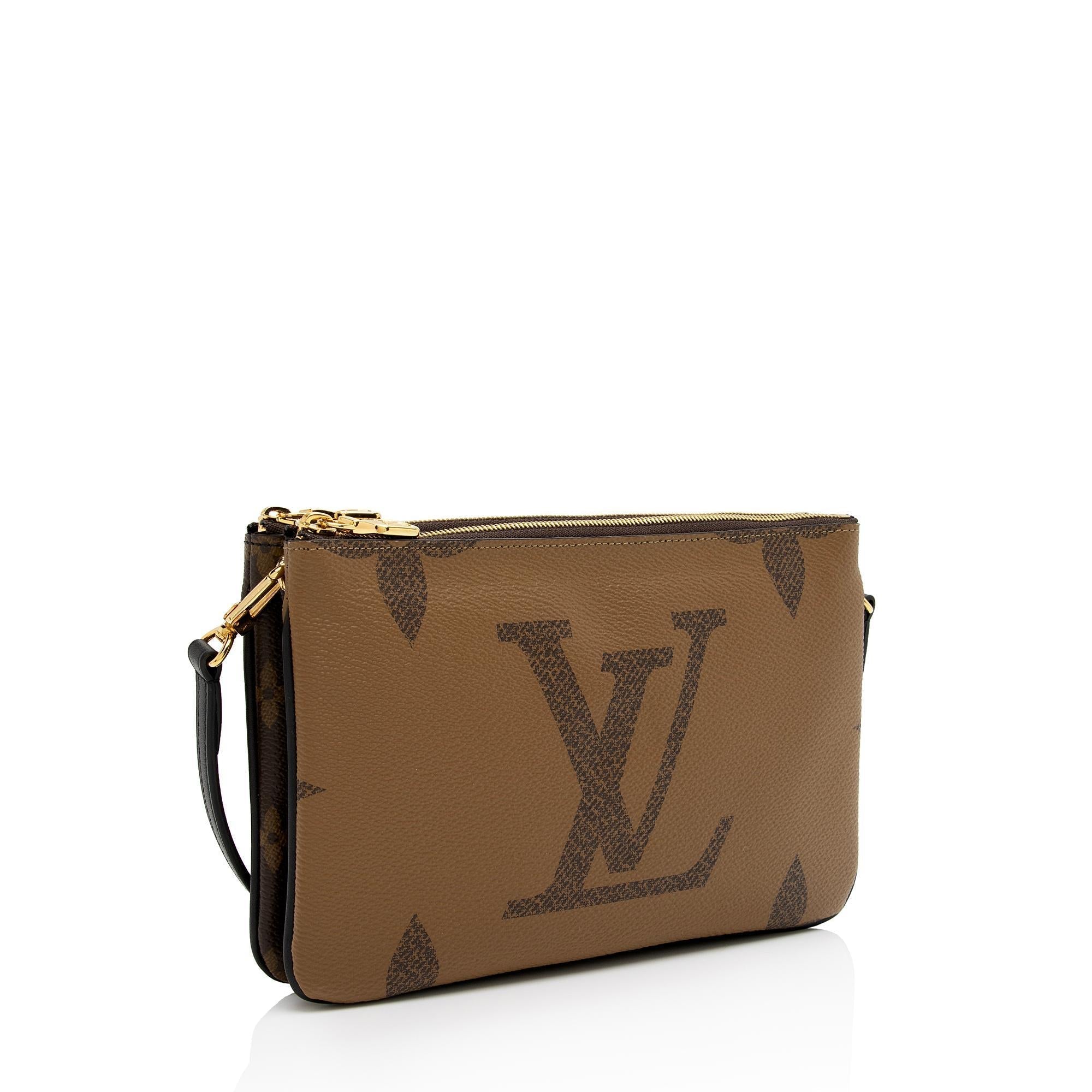 Louis Vuitton Giant Monogram Canvas Double Zip Pochette (SHF-MSaiE4)