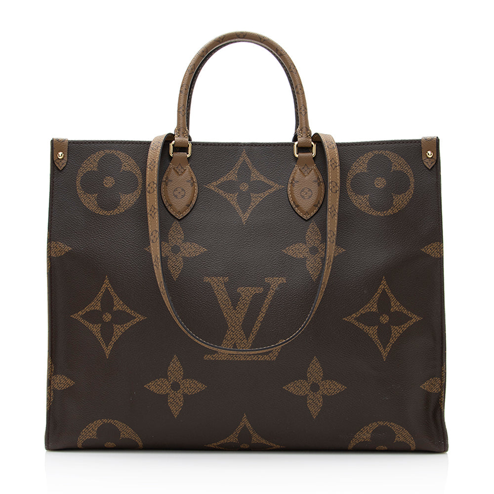 Louis Vuitton Giant Monogram Canvas Onthego GM Tote (SHF-20928)