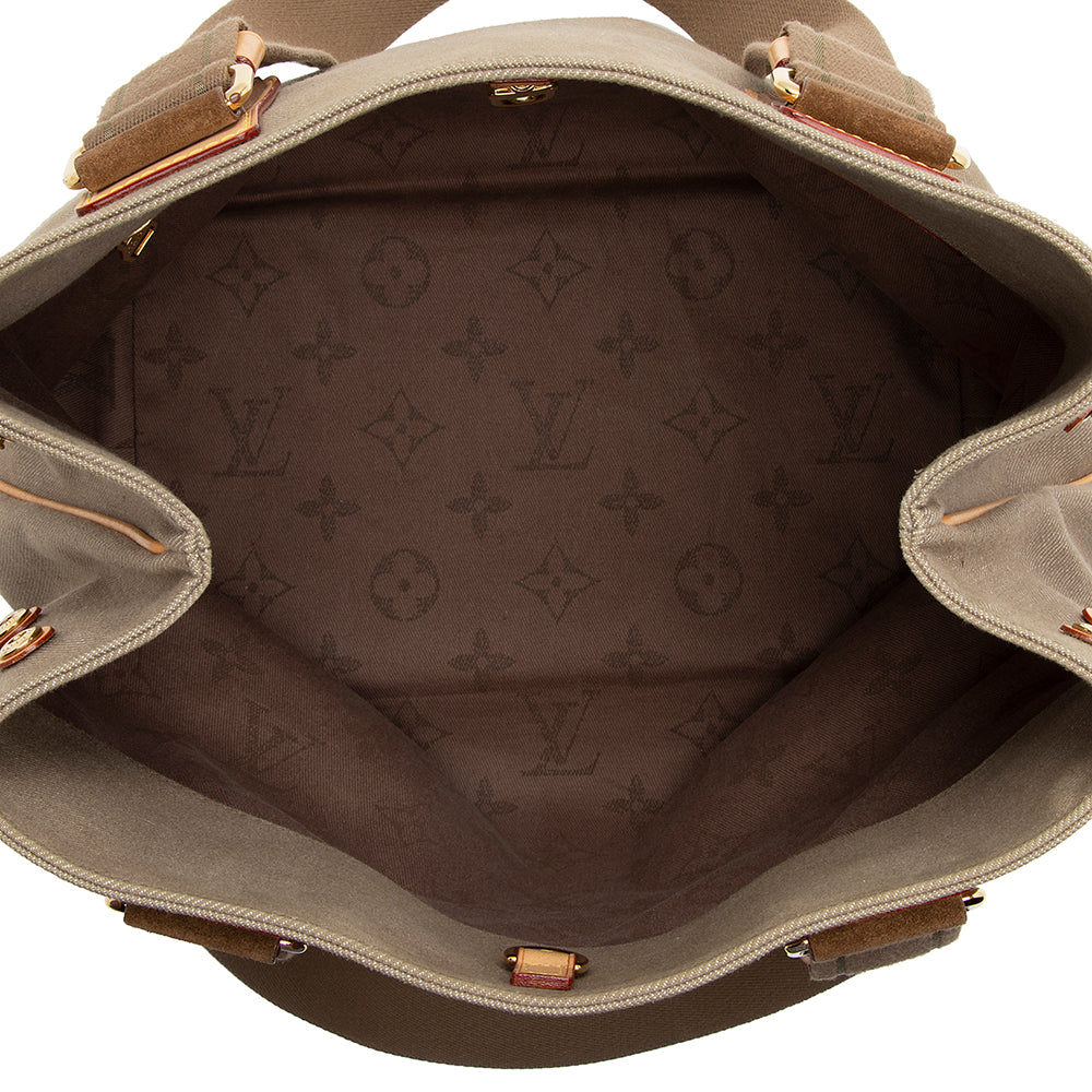 Louis Vuitton Limited Edition Canvas Beach Cabas PM Tote (SHF-21504)