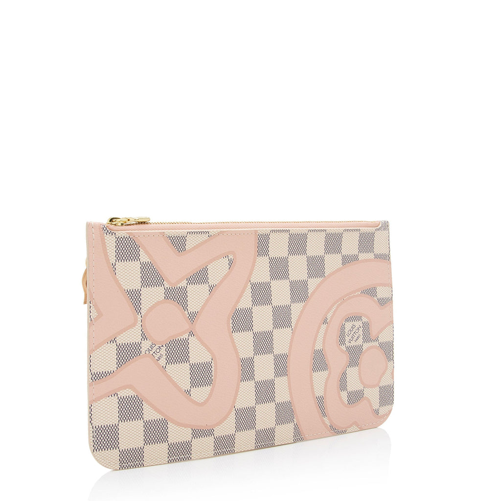Louis Vuitton Limited Edition Damier Azur Tahitienne Neverfull MM Pochette (SHF-qUgHbq)