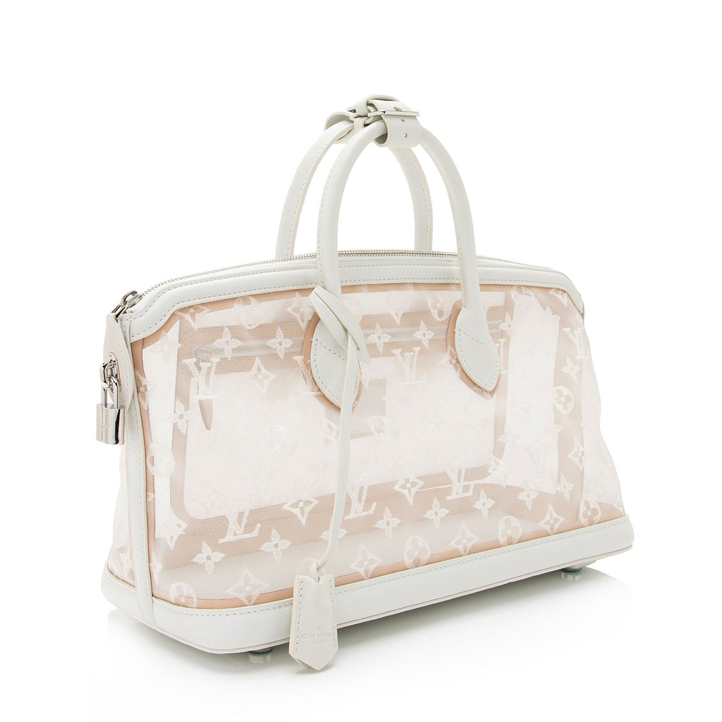Louis Vuitton Limited Edition Mesh Transparence E/W Lockit Satchel (SHF-XtiURz)