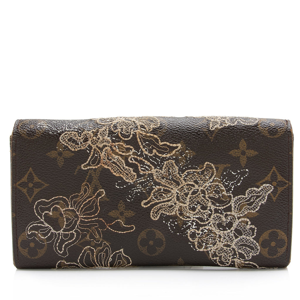 Louis Vuitton Limited Edition Monogram Canvas Dentelle Sarah Wallet (SHF-23597)
