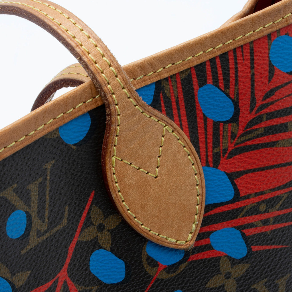 Louis Vuitton Limited Edition Monogram Canvas Jungle Dots Neverfull MM Tote (SHF-swTGB5)