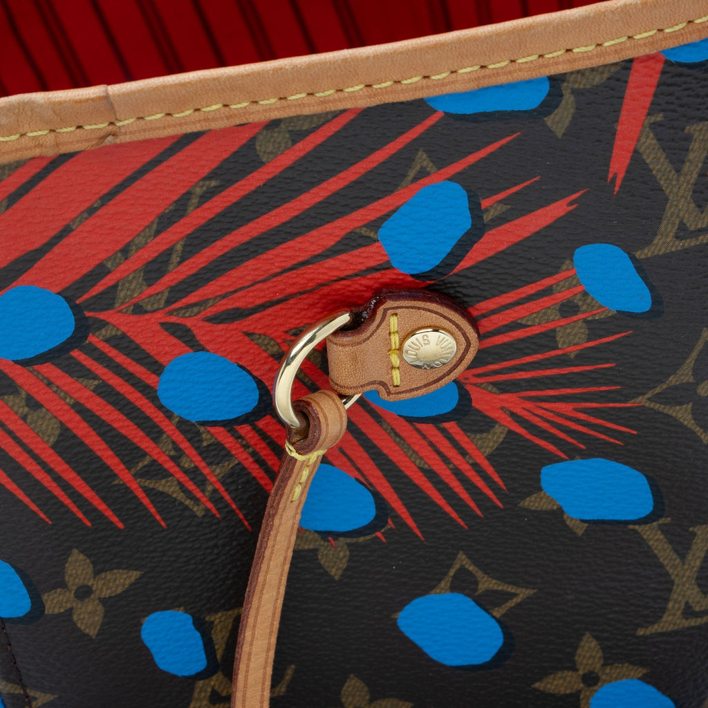 Louis Vuitton Limited Edition Monogram Canvas Jungle Dots Neverfull MM Tote (SHF-swTGB5)